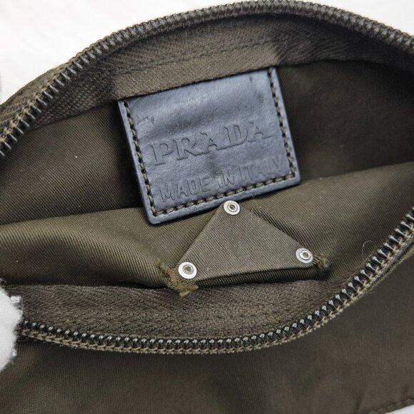 Prada Tessuto Khaki Nylon Pouch - Picture 3 of 9